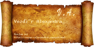 Vezér Alexandra névjegykártya