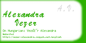 alexandra vezer business card